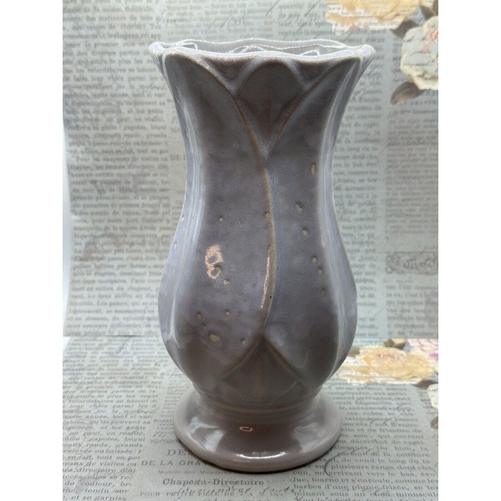 Light Blue 8" Vase  marked 595 USA on bottom